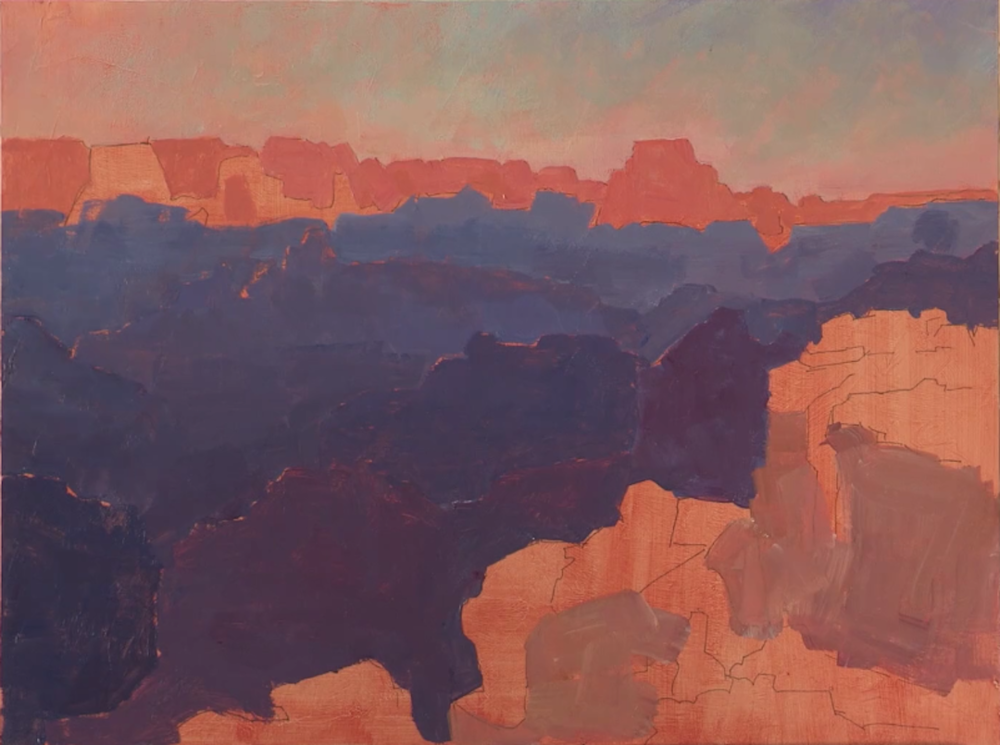 Landscape Painting Canyon Vista